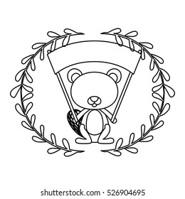 Isolated beaver cartoon design