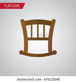 Isolated Bed Flat Icon. Infant Cot Vector Element Can Be Used For Infant, Cot, Bed Design Concept.