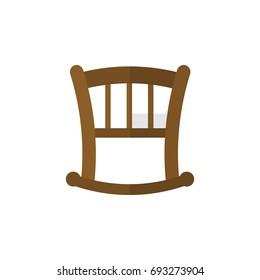 Isolated Bed Flat Icon. Infant Cot Vector Element Can Be Used For Infant, Cot, Bed Design Concept.