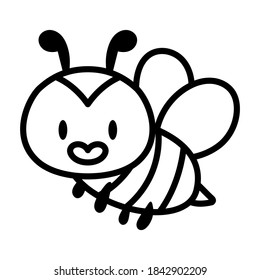 Isolated bee cartoon icon. Insect icon - Vector illustration