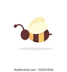 isolated bee simple vector design on white background, 