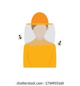 Icono de apicultor aislado. Iconos de profesiones u ocupaciones - Vector