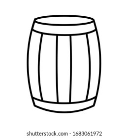 Isolated beer barrel icon. Alcoholic beverage - Vector
