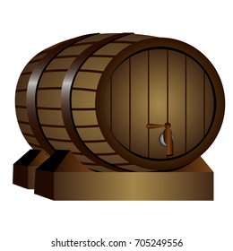 Isolated beer barrel icon on a white background, vector illustration