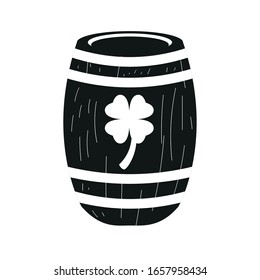 Isolated beer barrel. Saint patricks day - Vector
