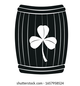 Isolated beer barrel. Saint patricks day - Vector