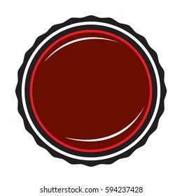 Isolated beer bottle cap on a white background, Vector illustratino