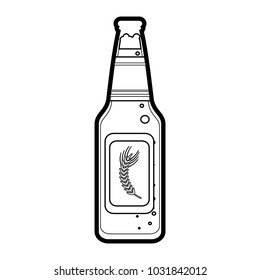 Isolated beer bottle design