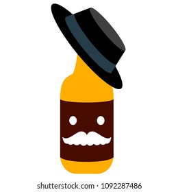 Isolated beer bottle icon