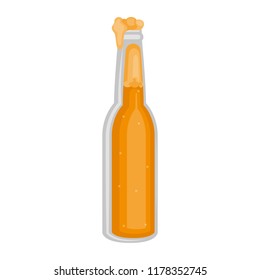 Isolated beer bottle icon