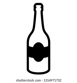 Isolated beer bottle icon. Vector illustration design