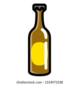 Isolated beer bottle icon. Vector illustration design
