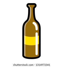 Isolated beer bottle icon. Vector illustration design