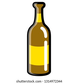 Isolated beer bottle icon. Vector illustration design