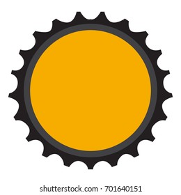 Isolated beer bottle top on a white background, Vector illustration
