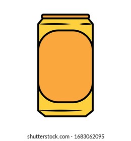 Isolated beer can icon. Alcoholic beverage - Vector