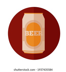 Isolated beer cap logo red icon- Vector