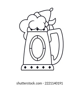 Isolated beer draw oktoberfest vector illustration