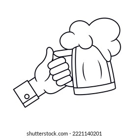 Isolated beer draw oktoberfest vector illustration