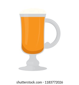 Isolated beer glass