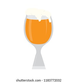 Isolated beer glass