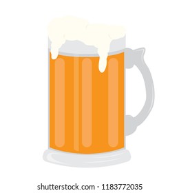 Isolated beer glass