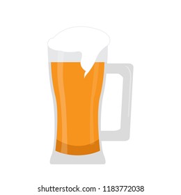 Isolated beer glass