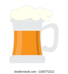 Isolated beer glass