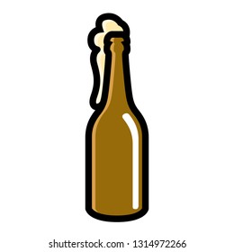 Isolated beer glass bottle. Vector illustration design