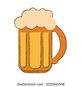 Isolated beer glass design