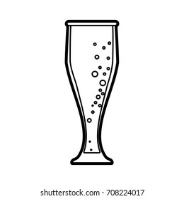 Isolated beer glass design