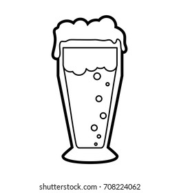 Isolated beer glass design