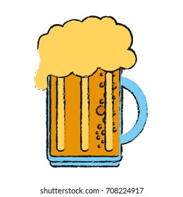 Isolated beer glass design
