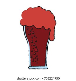 Isolated beer glass design