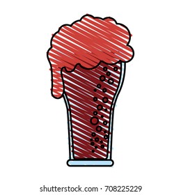 Isolated beer glass design