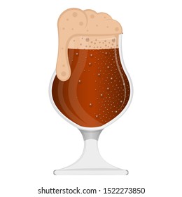 Isolated beer glass with foam - Vector illustration