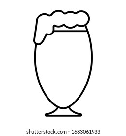 Isolated beer glass icon. Alcoholic beverage - Vector