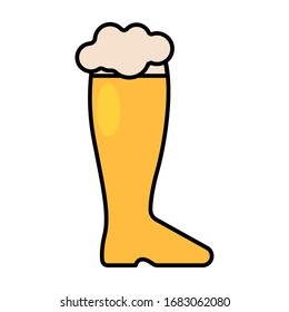 Isolated beer glass icon. Alcoholic beverage - Vector