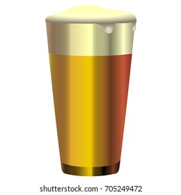 Isolated beer glass icon on a white background, vector illustration