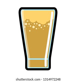 Isolated beer glass icon. Vector illustration design