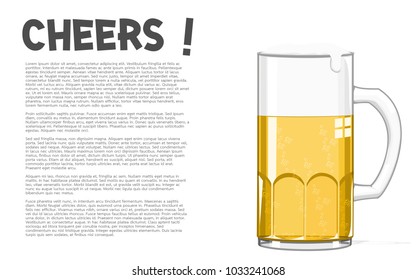 Isolated beer glass on transparent background
