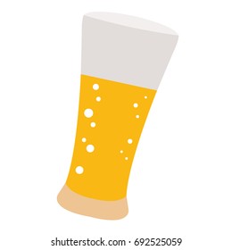 Isolated beer glass on a white background, Vector illustration