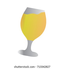 Isolated beer glass on a white background, Vector illustration