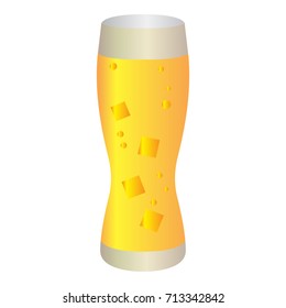 Isolated beer glass on a white background, Vector illustration