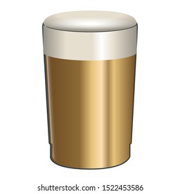 Isolated beer glass over a white background - Vector