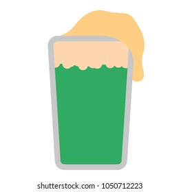 Isolated beer icon. Patrick day