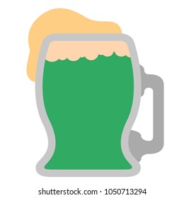 Isolated beer icon. Patrick day
