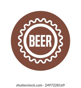 Isolated beer icon sticker Vector illustration