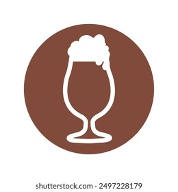Isolated beer icon sticker Vector illustration