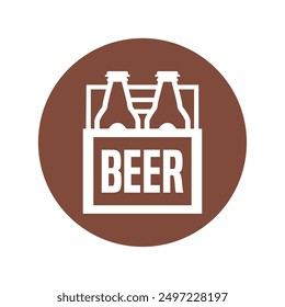 Isolated beer icon sticker Vector illustration